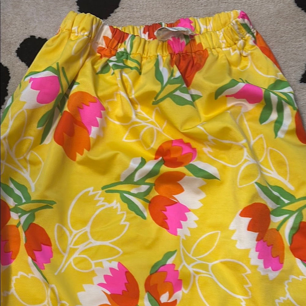 Vintage Adelaar Floral Yellow Maxi Skirt size medium-large - Picture 3 of 4